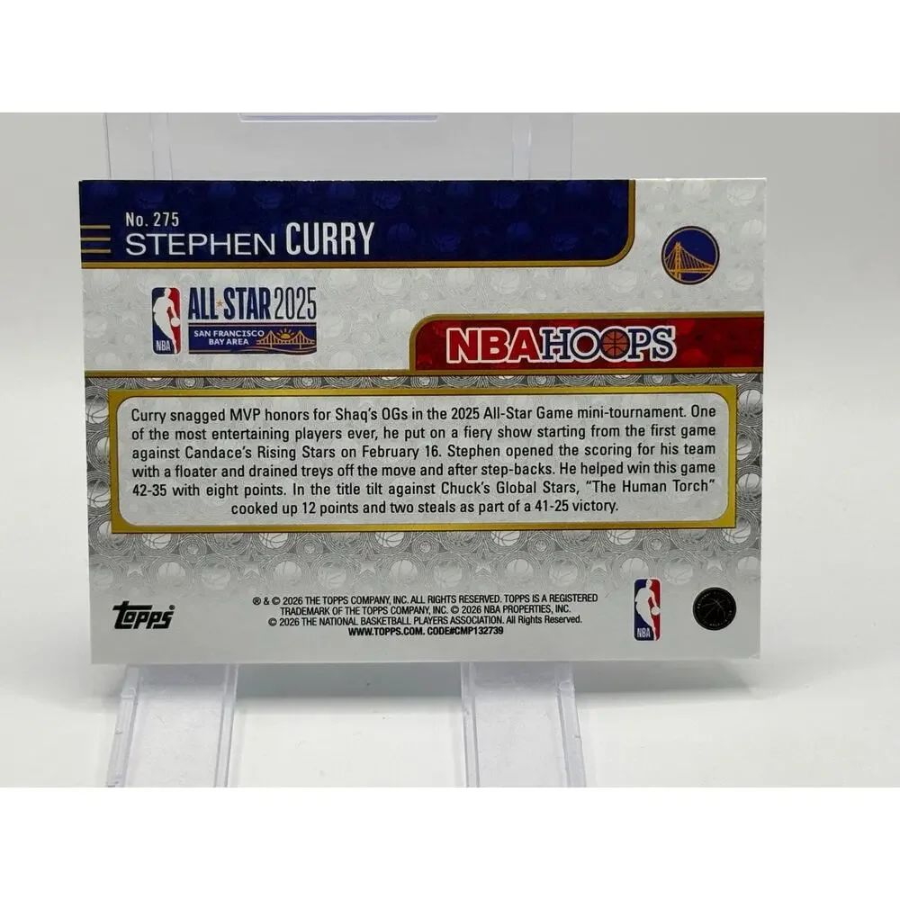 2025-26 Topps NBA Hoops Stephen Curry Teal All Star 289/299 SP Warriors